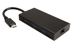 Multiport adaptér USB SuperSpeed 5Gbps, USB3.0 A(M) -> 1Gb LAN + Hub 3x USB3.0 A(F)