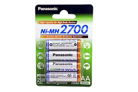 Nabíjecí baterie AA, Panasonic, 2700mAh NiMh, 4ks Blistr