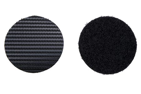Nalepovací příchytky kulaté 45mm, suchý zip, velmi pevné, 6ks, černé