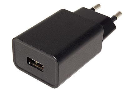 Napájecí adaptér síťový (230V) - USB, 5V/2,4A, černý