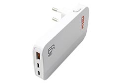 Napájecí adaptér síťový (230V) - USB A QC+ 2x USB C, PD, GaN, 65W