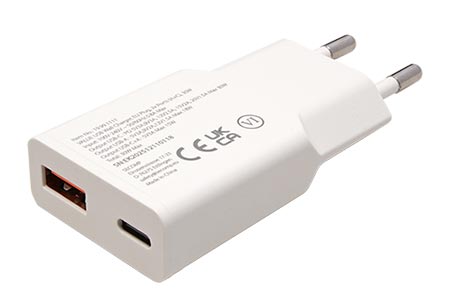 Napájecí adaptér síťový (230V) - USB A + USB C, 30W