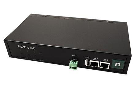 Napájecí panel PDU, 4x IEC-320 C13, 2x RJ45 ovládání přes IP, měření (PowerPDU 4C)