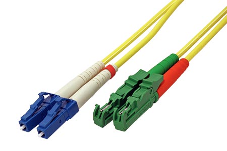 Optický patchkabel E2000(APC) - LC, 9/125(single mode), duplex, LSOH, 5m