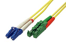 Optický patchkabel E2000(APC) - LC, 9/125(single mode), duplex, LSOH, 5m