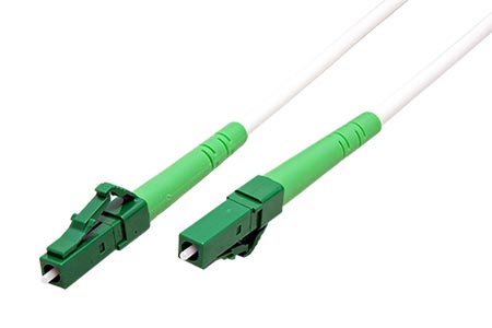 Optický patchkabel LC/APC-LC/APC 9/125 (single mode), 3mm, simplex, LSOH, bílý, 25m