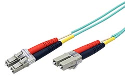 Optický patchkabel LC-LC 50/125 (multi mode), 2mm, duplex, OM3, LSOH, 5m