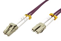 Optický patchkabel LC-LC 50/125 (multi mode), duplex, OM4, LSOH, 40m