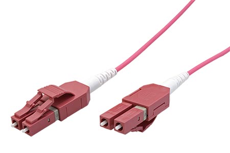 Optický patchkabel LC-LC,50/125 (multi mode), duplex,OM4, LSOH, uniboot, 3m