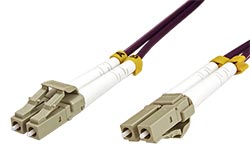 Optický patchkabel LC-LC 50/125 (multimode), 3mm, duplex, OM4, LSOH, 5m