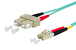 Optický patchkabel LC-SC 50/125 (multi mode), duplex, OM3, LSOH, 6m