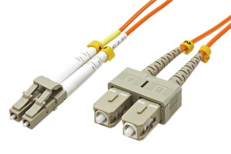Optický patchkabel LC-SC 62,5/125 (multi mode), LSOH, 3mm, duplex, 3m