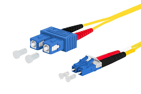 Optický patchkabel LC-SC 9/125 (single mode), duplex, OS2, LSOH, 10m