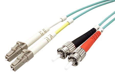 Optický patchkabel LC-ST 50/125 (multi mode), 2mm, duplex, OM3, 20m