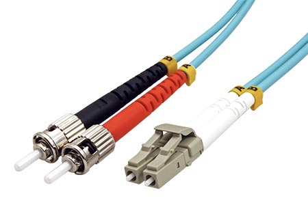 Optický patchkabel LC-ST 50/125 (multimode), duplex, OM3, LSOH, 10m