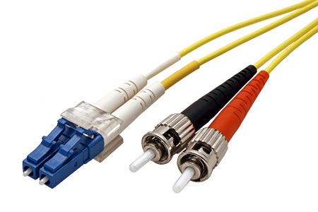 Optický patchkabel LC-ST 9/125 (single mode), duplex, OS2, LSOH, 10m