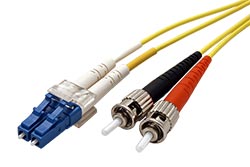 Optický patchkabel LC-ST 9/125 (single mode), duplex, OS2, LSOH, 10m