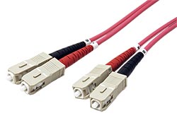 Optický patchkabel SC-SC 50/125 (multimode), 3mm, duplex, OM4, LSOH, 20m