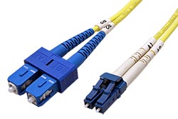 Optický patchkabel SC/UPC - LC/UPC 9/125 (single mode), duplex, 7m