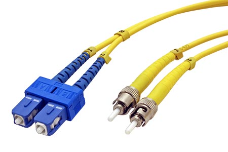 Optický patchkabel ST-SC 9/125 (single mode), duplex, 3m