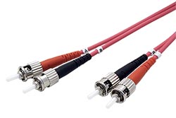 Optický patchkabel ST - ST 50/125 (multimode), duplex, OM4, 2m