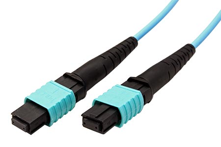Optický propojovací kabel MPO(F) - MPO(F), přímý(A), 12 vláken, OM3, 10m