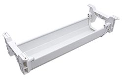 Organizér kabelů pod desku stolu, 41cm, bílý