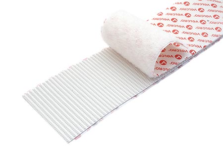 Páska se suchým zipem, extra pevná, nalepovací, 50mm x 1m, bilá