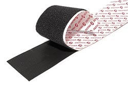 Páska se suchým zipem, extra tenká, nalepovací, 50mm x 25m, černá