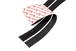 Páska se suchým zipem, nalepovací, 20mm x 10m, černá