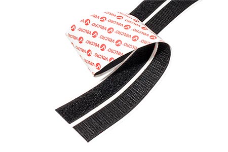 Páska se suchým zipem, nalepovací, 20mm x 2,5m, černá