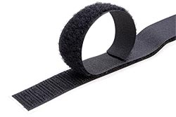 Páska se suchým zipem, nalepovací / našívací, 20mm x 10m, černá