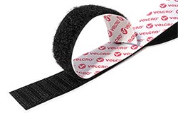 Páska se suchým zipem, pro všeobecné použití, nalepovací, 20mm x 25m, černá