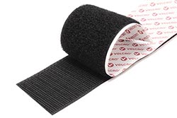 Páska se suchým zipem, pro všeobecné použití, nalepovací, 50mm x 25m, černá