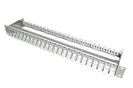 Patchpanel pro MC moduly 19", stíněný, 24 portů, neosazený