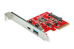 PCI Express karta USB 10Gbps (3.2 gen 2), USB C(F) + USB3.0 A(F)