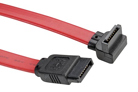 Kabel datový SATA, 1m, lomený dolů
