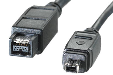 Kabel Firewire 1394a - 1394b, (4/9), 1,8m černý