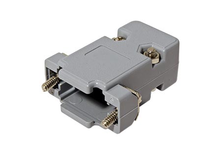 Plastový kryt konektoru D9 / D15HD, šedý, krátké šrouby
