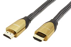 PREMIUM High Speed HDMI kabel s Ethernetem, Ultra-HD (18G), HDMI M-HDMI M, zlacené konektory, certifikovaný, 1m