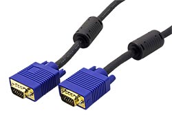 Premium VGA kabel MD15HD-MD15HD, DDC2, s ferity, černý, 0,5m
