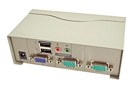 Přepínač PC (USB klávesnice, VGA, USB myš, audio) 2:1 USB (CS72U)