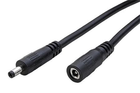 Prodl. napájecí kabel se souosým konektorem 4 x 1,7mm, černý, 5m