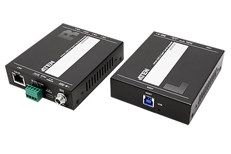 Prodlužovací adaptér 5Gb (USB 3.2 gen1) + 4 portový USB hub, přes TP kat. 6a (UCE33100)