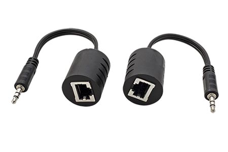 Prodlužovací adaptér audio přes TP, stereo jack 3,5, 50m