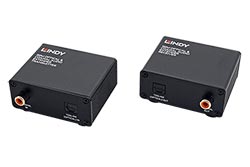 Prodlužovací adaptér digitální audio přes TP, S/PDIF + cinch, 150m