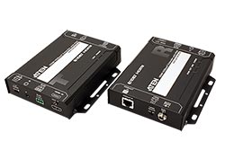 Prodlužovací adaptér HDMI přes TP, 4K, HDBaseT class A, napájení po TP, 100m (VE1812)