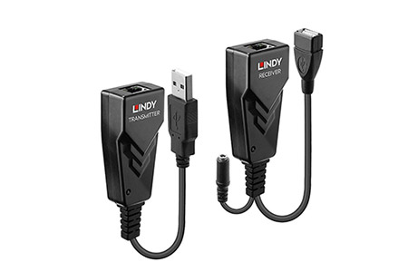 Prodlužovací adaptér USB 2.0 přes TP (RJ45) 100m