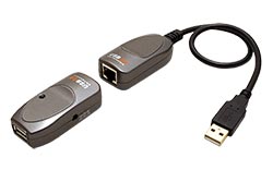 Prodlužovací adaptér USB 2.0 přes TP (RJ45) až 60m, se zdrojem (UCE260)