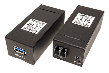 Prodlužovací adaptér USB 5Gbps (USB 3.0) přes optický kabel, 400m